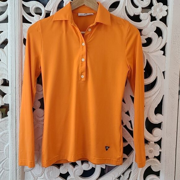 Walter Genuin long sleeve shirt tangerine 🍊 color size S - Picture 1 of 7